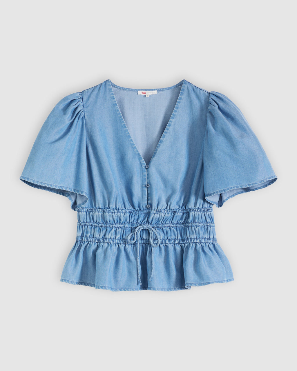 Rylan Short-sleeve Crepe Blouse