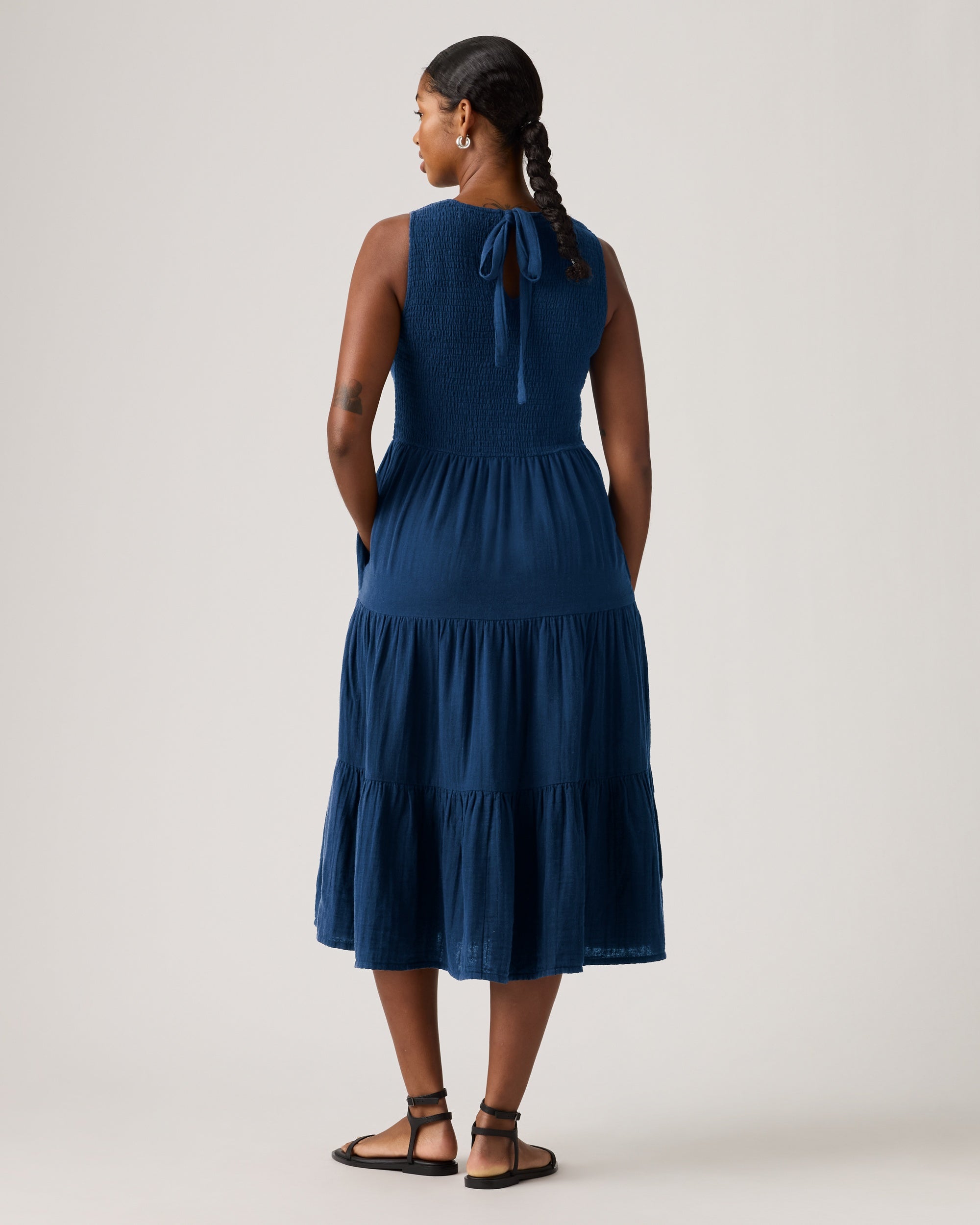 Cely Smocked Midi Dress