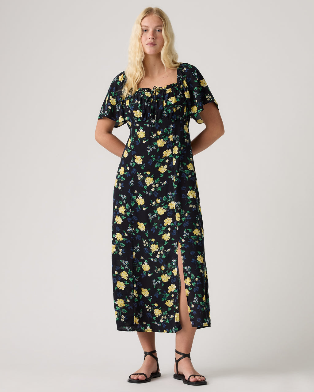 Cely Smocked Midi Dress