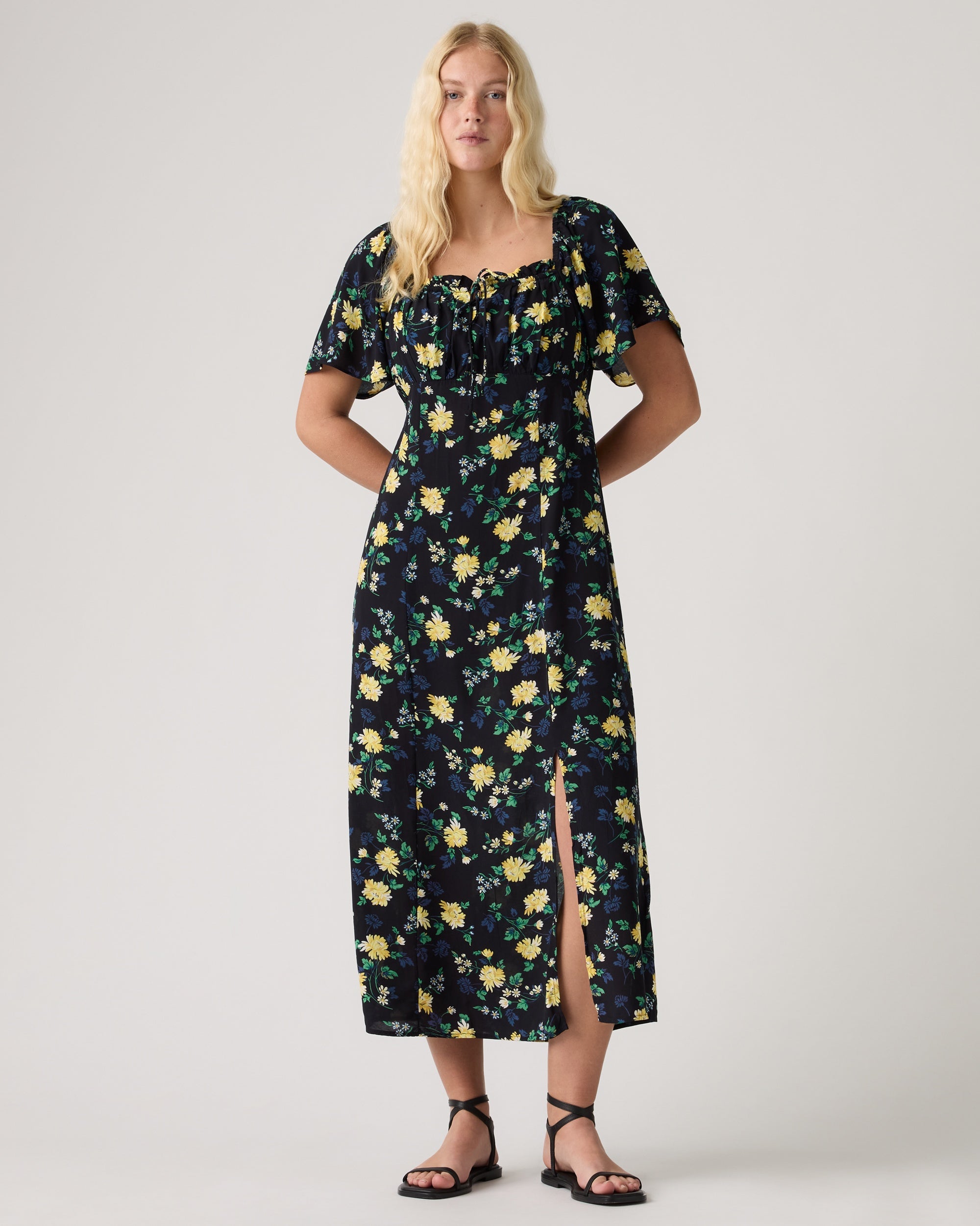 Cely Smocked Midi Dress