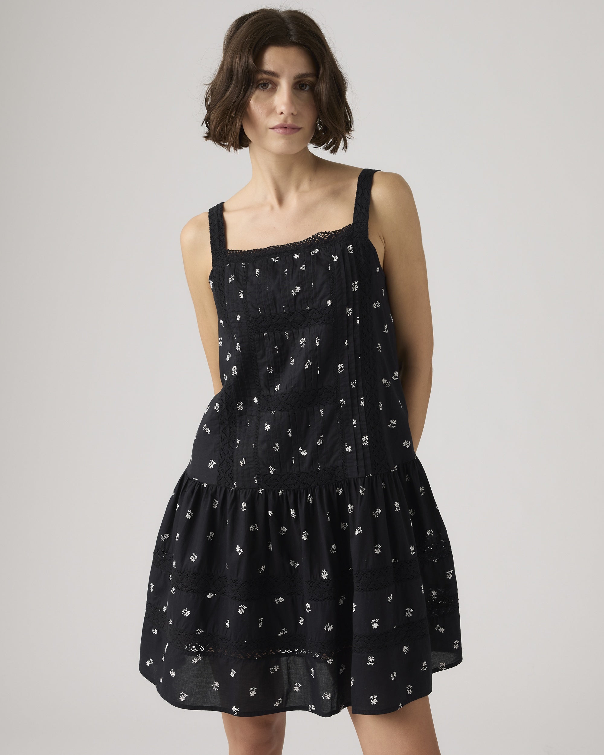 Kate Pintuck Mini Dress