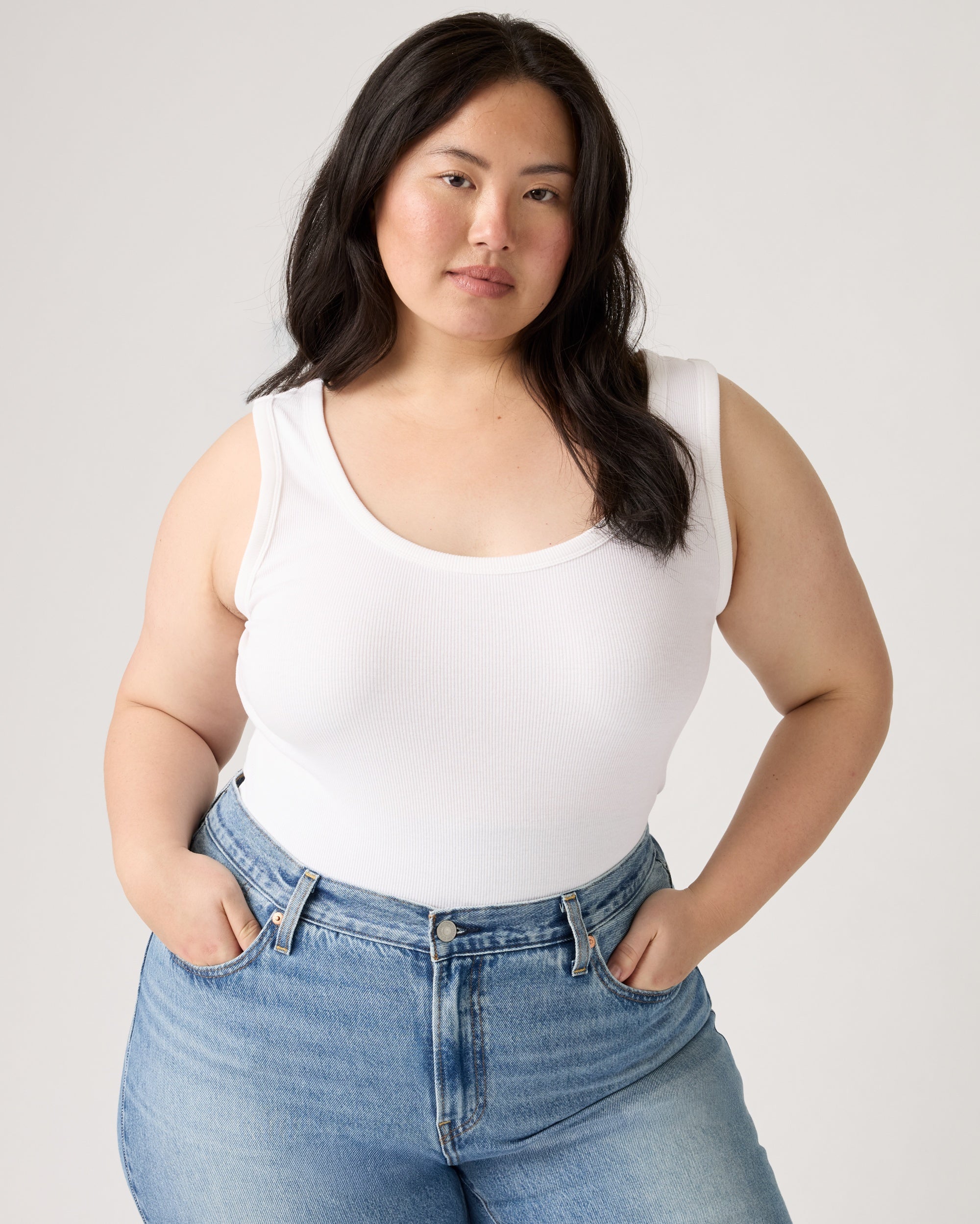 Hayes Ribbed Tank Top (plus Size)
