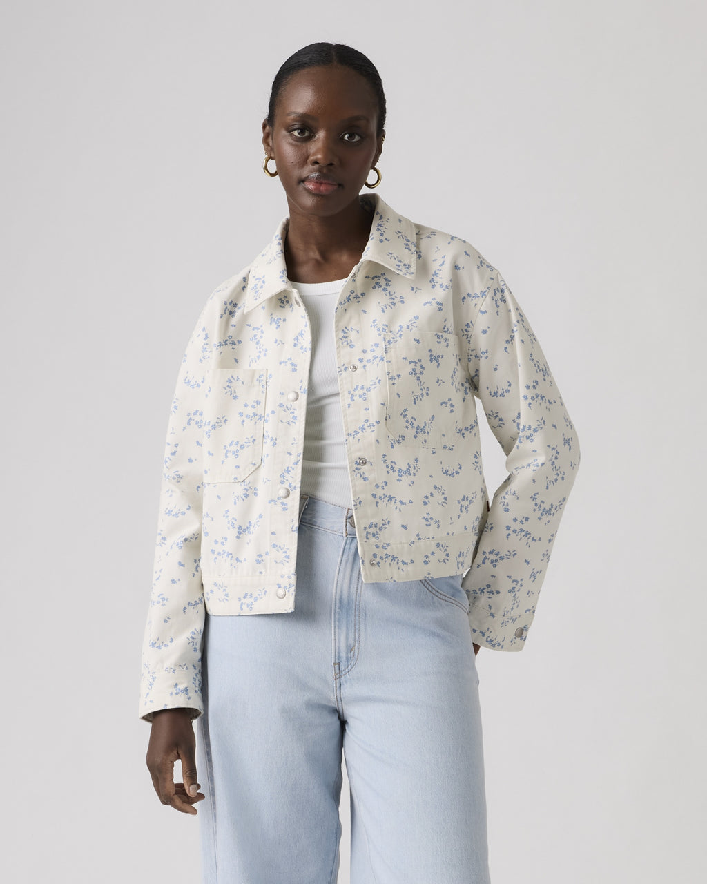 Gaelle Long-sleeve Crochet Pullover