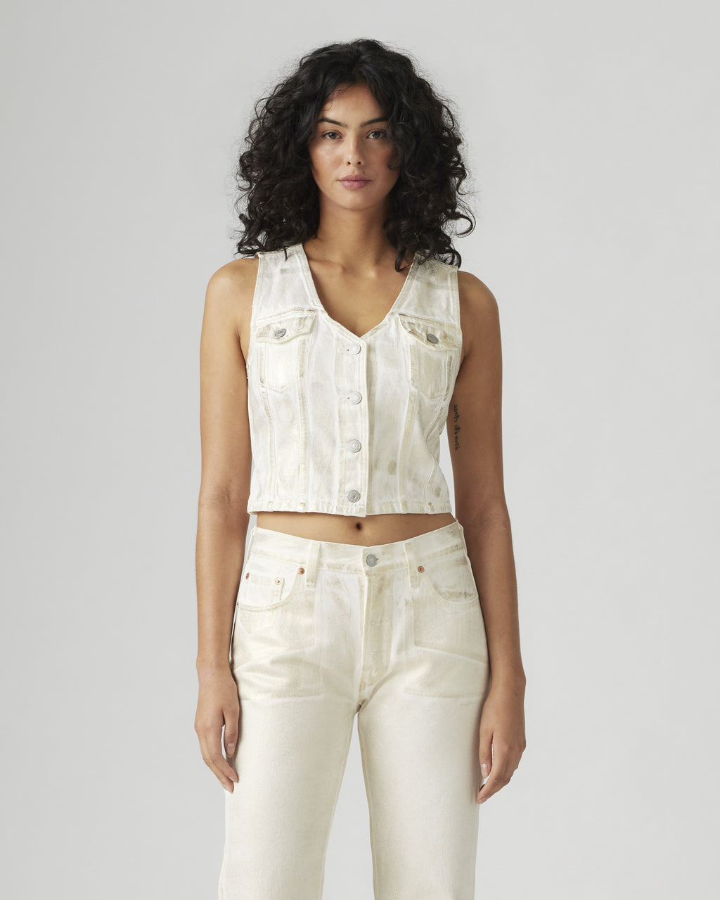 Moxie Short-sleeve Denim Blouse