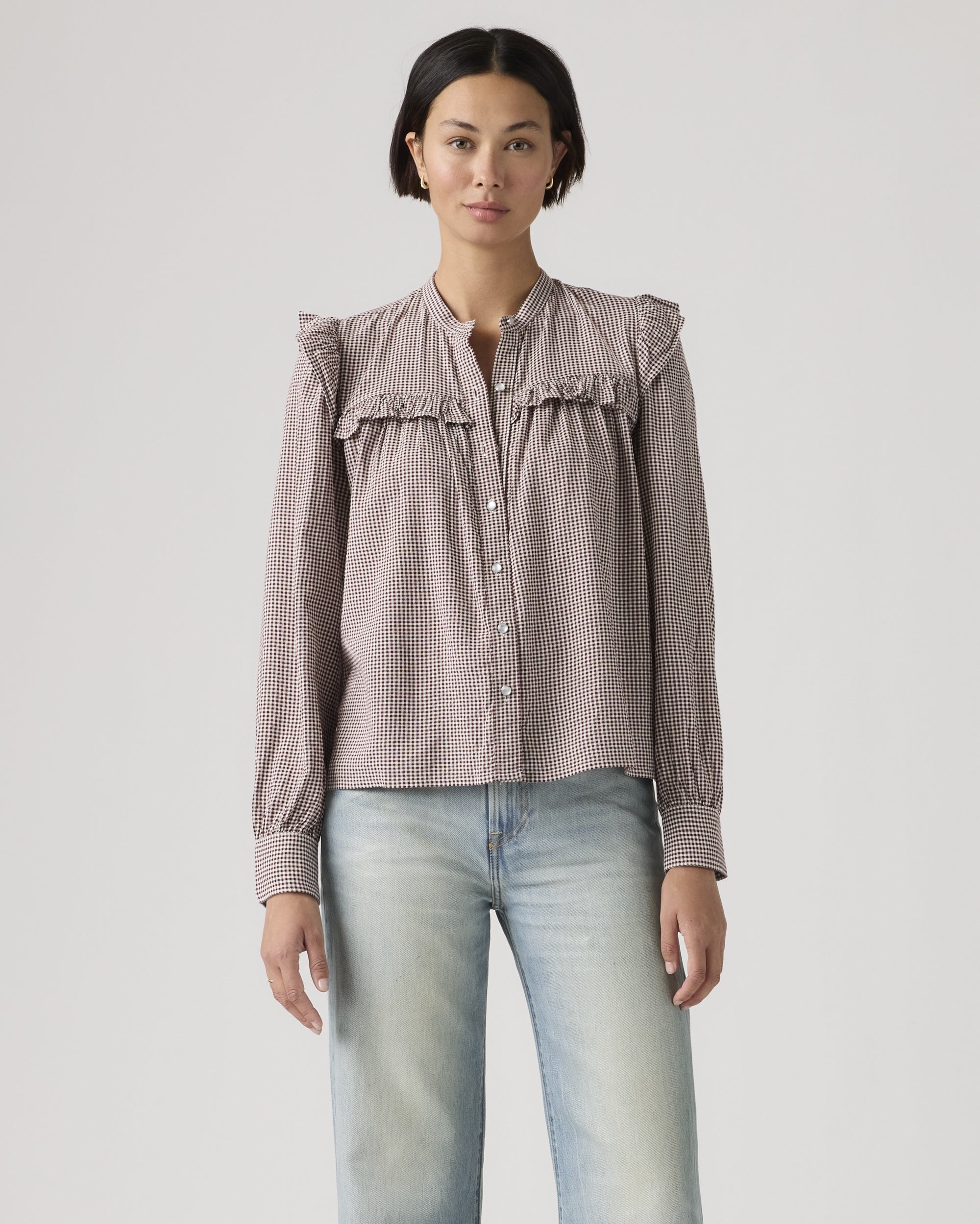 Moxie Short-sleeve Denim Blouse