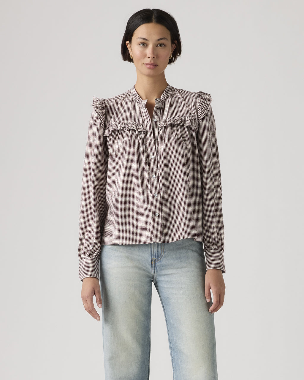 Rylan Short-sleeve Crepe Blouse